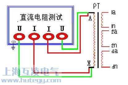 直流電阻試驗(yàn)測(cè)量接線圖
